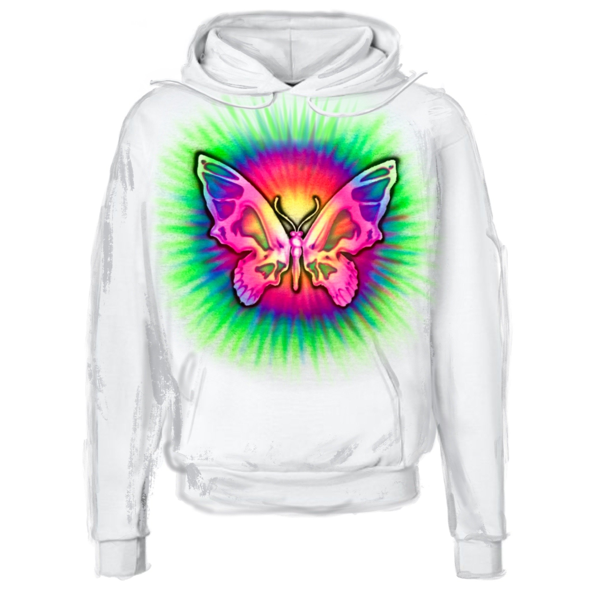 Tie dye store butterfly sweatshirt